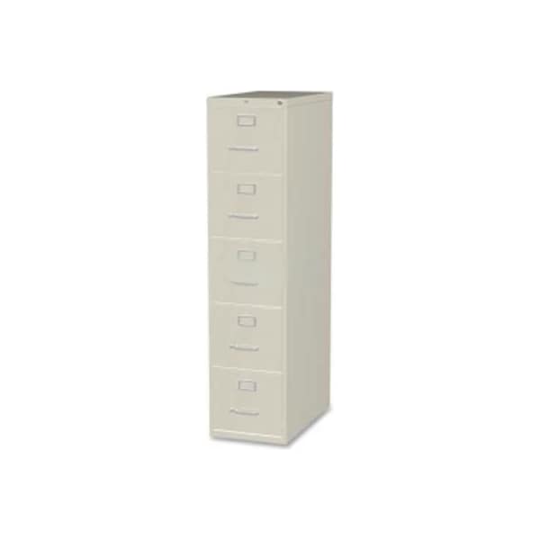 Lorell Commercial Grade 5-Drawer Letter Vertical File, LLR48497, 15"W x 26-1/2"D x 61"H, Putty